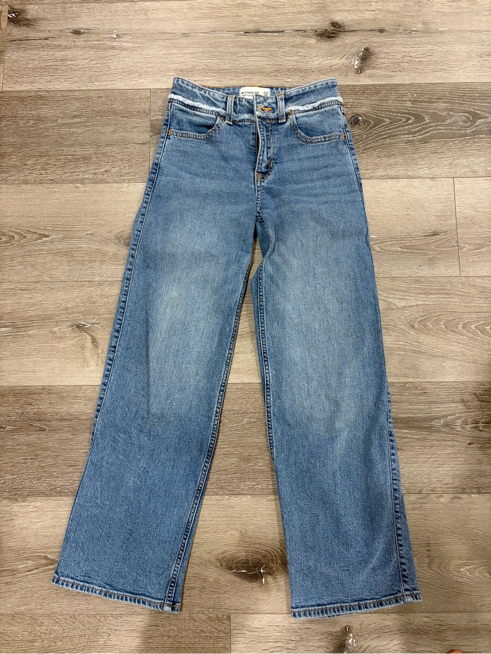 abercrombie kids Light Blue Wide-Leg Jeans